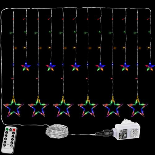 Guirlande lumineuse electrique 40 LED Etoile Multicolore, Déco de
