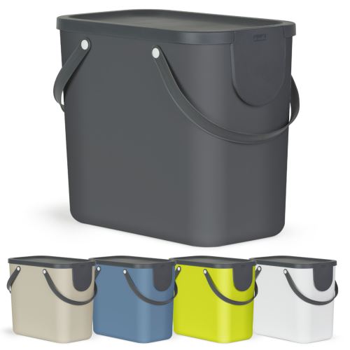 Poubelle de cuisine 25 l manuel ROTHO polypropyl&egrave;ne 0249006 gris