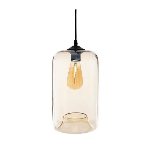 Suspension en verre ambré - H 30 cm