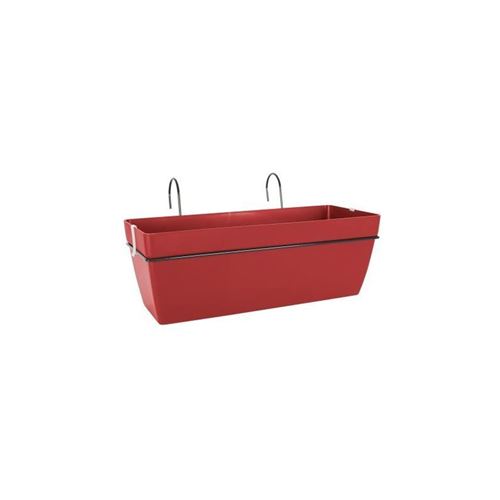 artevasi kit jardiniere capri - 12,8 l - 50,5 x 30,5 x 18,5 cm - rouge foncé