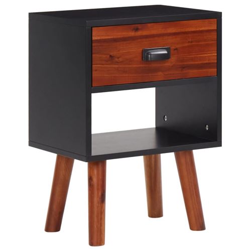 vidaXL Nachtkastje 40x30x58 cm massief acaciahout