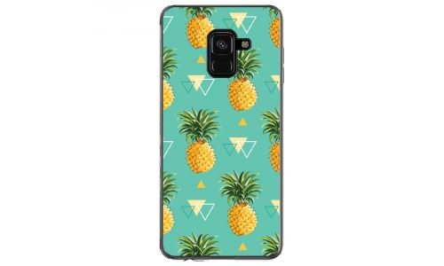 Coque souple pour Samsung Galaxy A8 2018 avec impression Motifs ananas