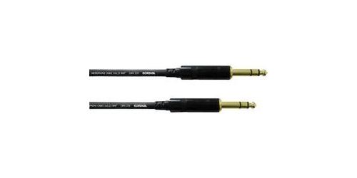 Câble d’instrument stéréo Cordial REAN 2 x jack 6,3 mm noir
