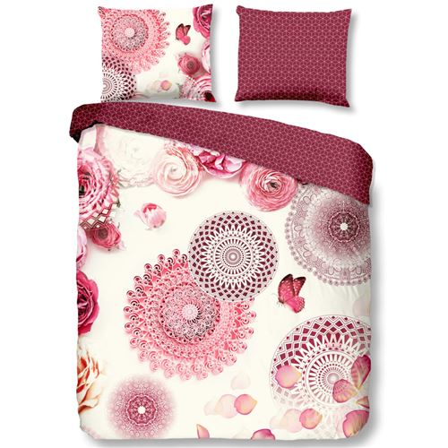 HIP Housse de couette 6096-H Jamuna 200 x 200/220 cm Bordeaux