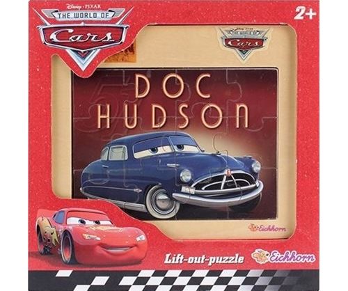 Puzzle En Bois Disney Cars : Voiture Doc Hudson 12 Pieces Puzzle Avec Cadre Enfant - vue 2