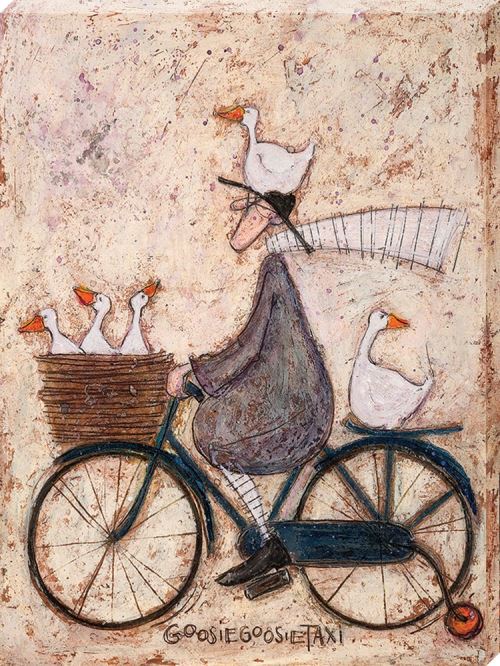 Sam Toft imprimée Goosie Goosie Taxi 30 x 40 cm