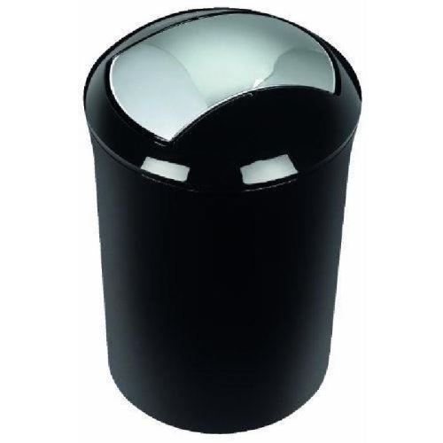 Sydney poubelle salle de bain 30x19x19cm noir 1014388