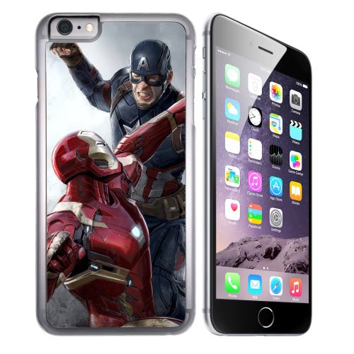 Coque pour iPhone 6 et iPhone 6S captain america vs iron man avengers