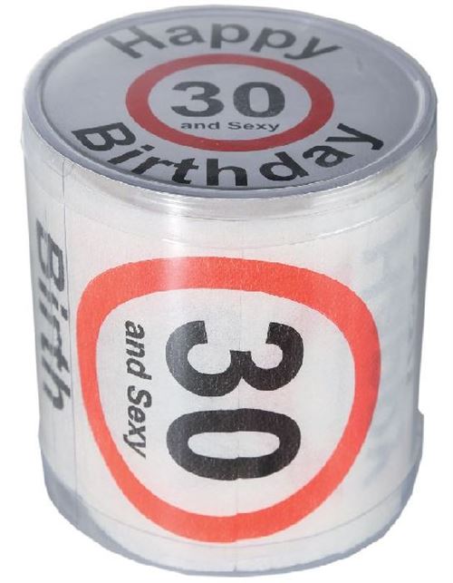 Papier toilette Happy Birthday - 30, dans boîte PVC
