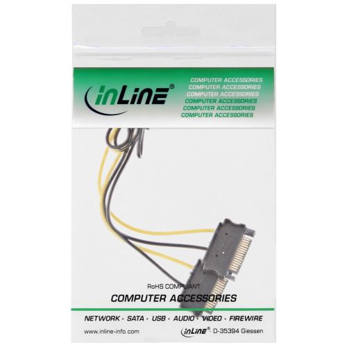 Câble adaptateur d'alimentation InLine®, 2x prise SATA à fiche PCI-Express  8 broches, 0,15 m - Chargeur et câble d'alimentation PC - Achat & prix