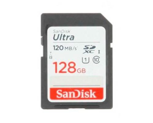Carte mémoire SDXC SanDisk Ultra 128 Go jusqu'à 120 Mo/s classe 10 UHS-I