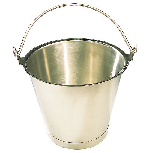 Seau gradue sur socle inox 12l--mt251130