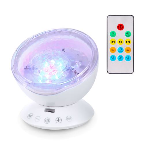 Eclairage LED Guirlande/Décoration LED Ocean Wave Music Projecteur LED Veilleuse Blanc