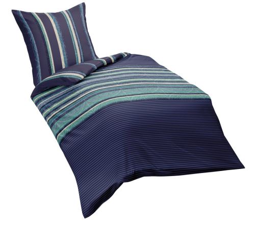 Kaeppel G-101955-43D1-VA97 Urban Parure de lit en flanelle Turquoise, Flanelle, multicolore, 135 cm x 200 cm