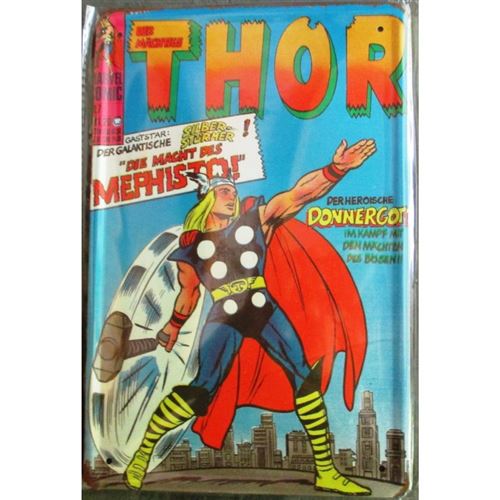 plaque super hero thor mephisto deco metal affiche tole pub