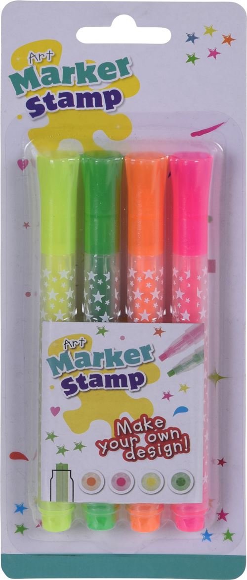 Free and Easy marqueurs / timbres 4 pièces 8,5 cm