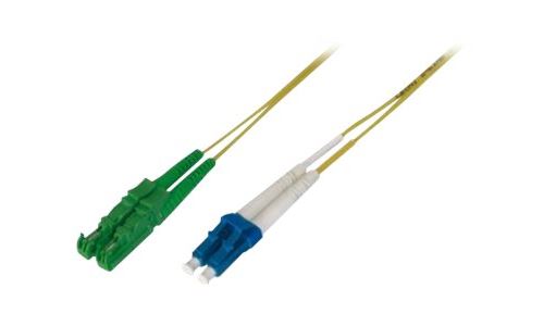 DIGITUS Professional - Cordon de raccordement - mode unique E2000/APC (M) pour mode unique LC/PC (M) - 3 m - fibre optique - duplex - 9 / 125 micromètres - OS2 - jaune