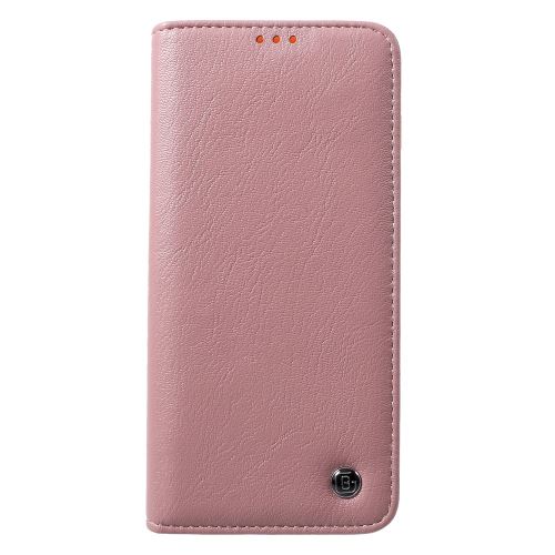 Etui en PU série kala porte-cartes crazy horse porte-cartes/support rose pour votre Samsung Galaxy S10