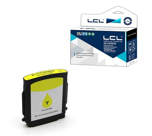 11 C4838A LCL Cartouche d'encre Compatible (1 Jaune) Remplacement pour HP Business Inkjet 1000/1100/1100d/1100dtn/1200