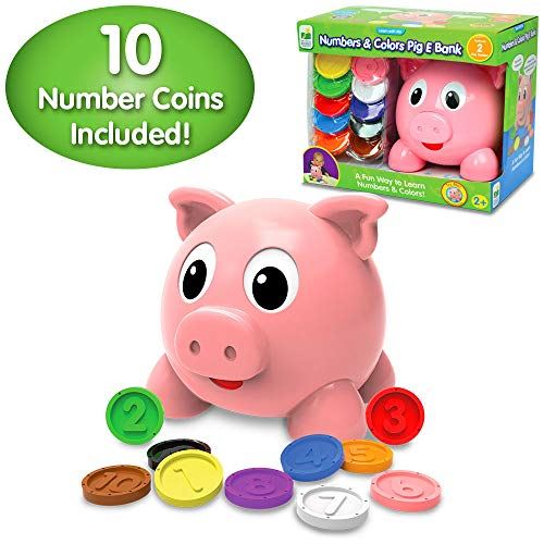 The Learning Journey Learn With Me - Numbers & Colors Pig E Bank - Color and Number STEM Teaching Toddler Toys & Gifts for Boys & Girls Ages 2 Years and Up - Award-Winning Preschool Learning Toy