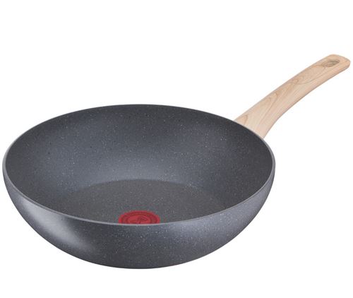 Tefal G2661902 Natural Force Poele Wok 28 Cm, Revetement Antiadhesif Mineralia+, Tous Feux Dont Induction