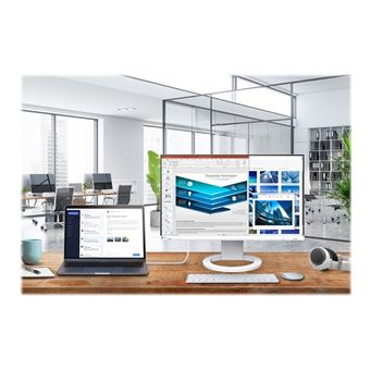 EIZO FlexScan EV2480 - Swiss Edition - écran LED - 23.8" - 1920 x 1080 Full HD (1080p) @ 60 Hz - IPS - 250 cd/m² - 1000:1 - 5 ms - HDMI, DisplayPort, USB-C - haut-parleurs - blanc