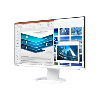 EIZO FlexScan EV2480 - Swiss Edition - écran LED - 23.8" - 1920 x 1080 Full HD (1080p) @ 60 Hz - IPS - 250 cd/m² - 1000:1 - 5 ms - HDMI, DisplayPort, USB-C - haut-parleurs - blanc