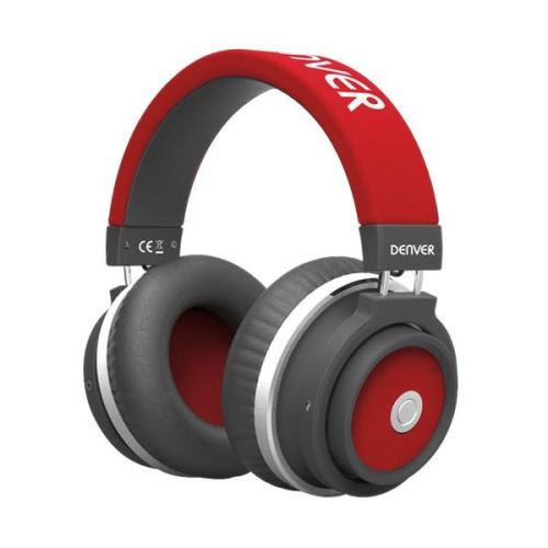DENVER BTH-250 - Koptelefoon met micro - over oor - Bluetooth - draadloos - rood