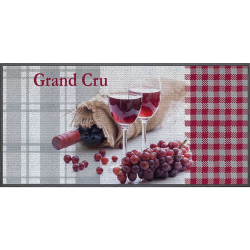 tapis deco rectangle 57 x 115 cm imprime grand cru