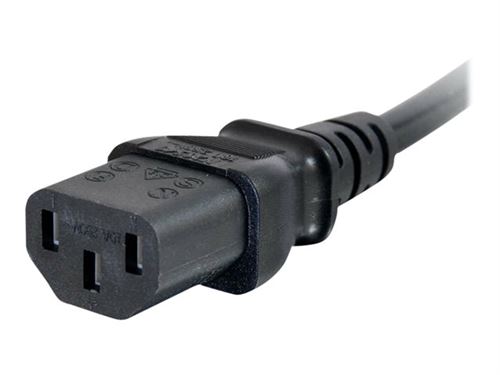 C2G Computer Power Cord Extension - Rallonge de câble d'alimentation - power IEC 60320 C13 pour IEC 60320 C14 - CA 250 V - 0.5 m