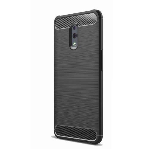 Coque brossée noire Oppo Reno Carbon Fiber Antichoc - Accessoires Pochette Case