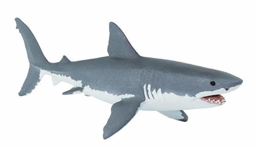 Safari créatures marines Requin blanc junior 16 cm gris/blanc