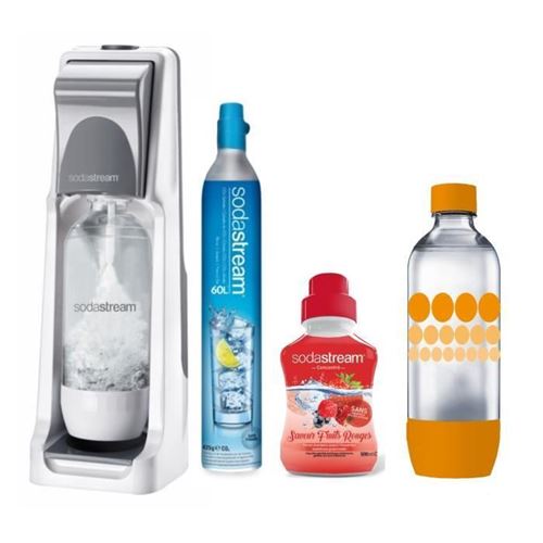 Sodastream Pack : Machine Cool Titan + Concentre Fruits Rouges + Bouteille Pet