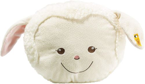 Steiff- Happy Farm Coussinet Tête d'agneau Lambaloo Peluche, 240423, Crème