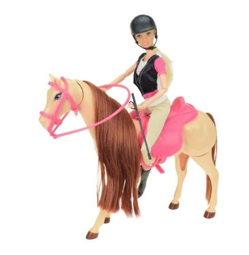 Toi-Toys Lauren Teenager poupée sur cheval en mouvement 28 cm