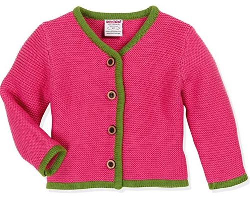 Schnizler cardigan Strickjunior en coton rose/vert