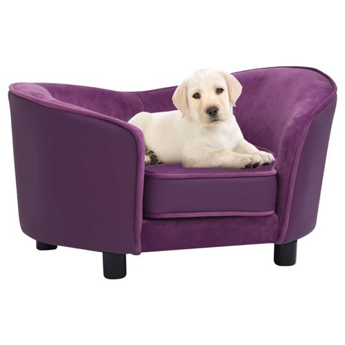Comparer les prix de Vidaxl Canapé Pour Chien Bordeaux 69x49x40 Cm Peluche Et Similicuir