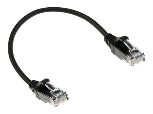 ACT - Cordon de raccordement - RJ-45 (M) pour RJ-45 (M) - 50 cm - UTP - CAT 6 - sans halogène, moulé, sans crochet - noir, RAL 9011