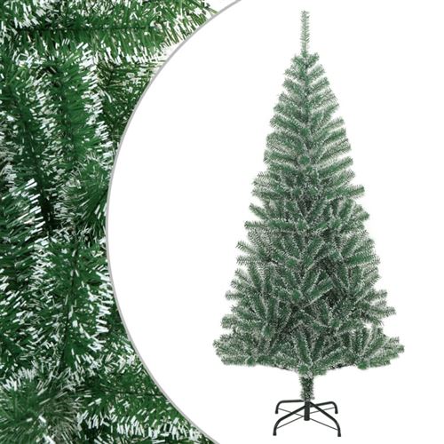 vidaXL Sapin de Noël artificiel avec neige floquée vert 240 cm