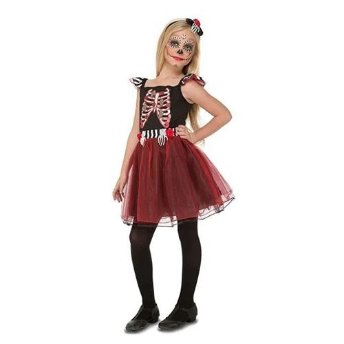 Déguisement Miss Squelette Fille 7/9 Ans Rouge 205063 Unimasa 7/9 ANS - 205063 Unimasa