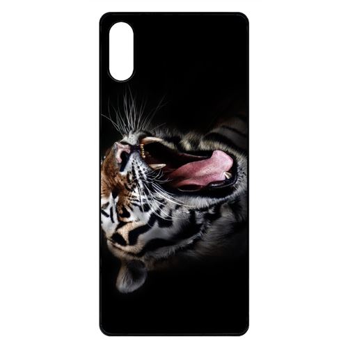 Coque My-Kase pour Xperia L3 - tete de tigre sauvage - Plastique Noir