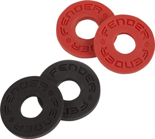 4 Strap Blocks Fender - 2 rouges, 2 noirs