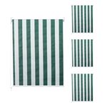 Lot de 4 stores à enroulement MENDLER HWC-D52 100x160cm protection solaire opaque vert/blanc