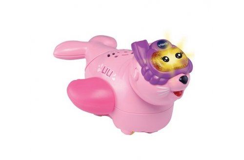 Tut tut marin - lili jolie otarie rose 2 en 1  version fr - jouet musical et lumineux - animal de bain - vtech fille 1-5 ans
