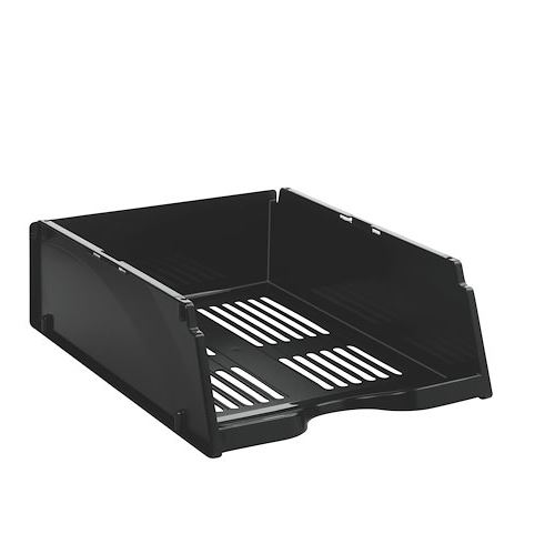 Corbeille À Courrier Maxi Format Jumbo Ajourée Noire - Lot De 6 - Esselte