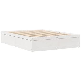 Cadre de lit Bois de pin massif 140x190 cm vidaXL | Leroy Merlin