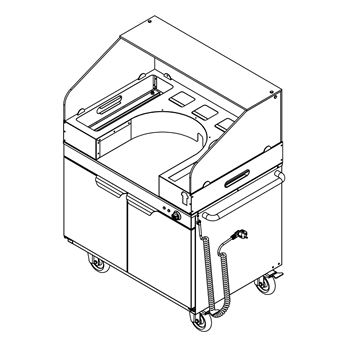Chariot Snack Chauffant Casselin