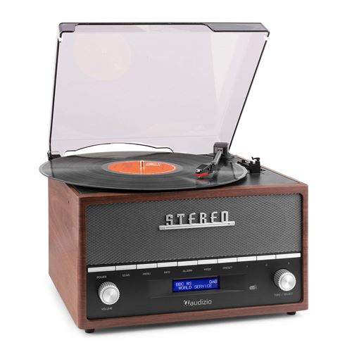 Audizio Frisco Retro Record Player DAB+ Radio - Platines disque