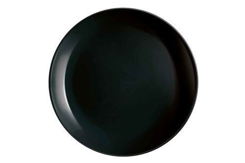 Luminarc Diwali - Assiettes plates - Noir - D25,5cm - Opale - (lot de 6)