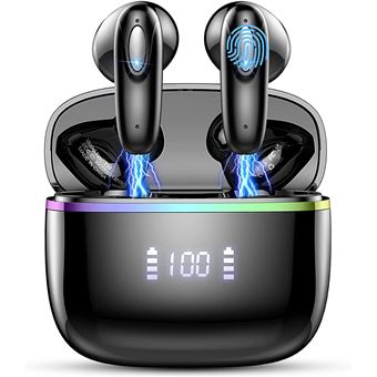 Écouteurs Bluetooth 5.3 sans Fil, Microphone intégré et étui de Chargement,  réduction de Bruit stéréo 3D HD pour Casques Apple Airpods/Android/iPhone :  : High-Tech